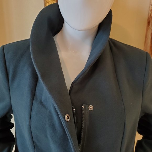 Covington Women's Hunter Green Mid Length Zip Up Coat SZ L - Picture 6 of 10